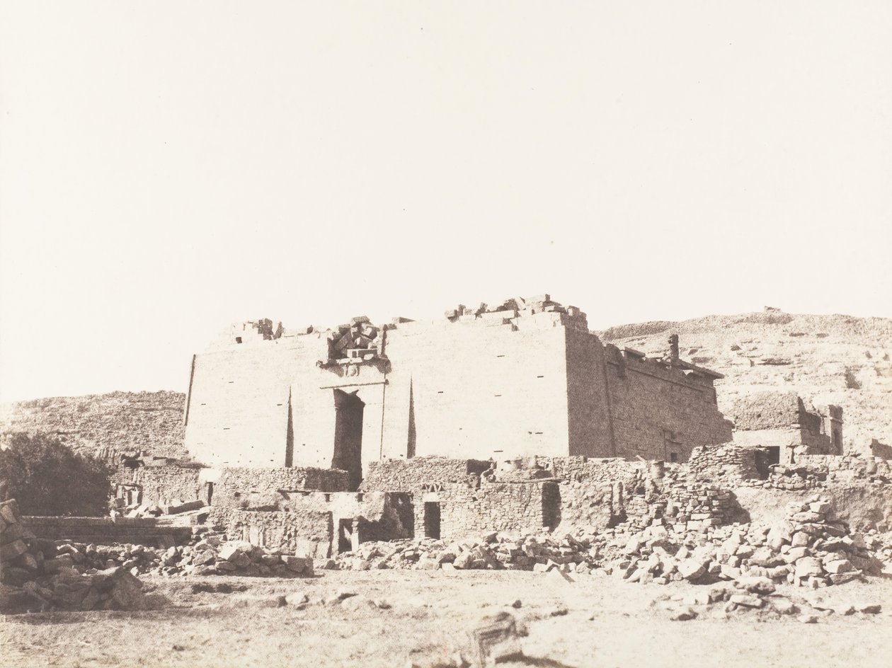 Kalabcheh Talmis, Ruïnes van de tempel - Façade en Muur van de Omheining, 1851-52, gedrukt 1853-54 door Félix Teynard