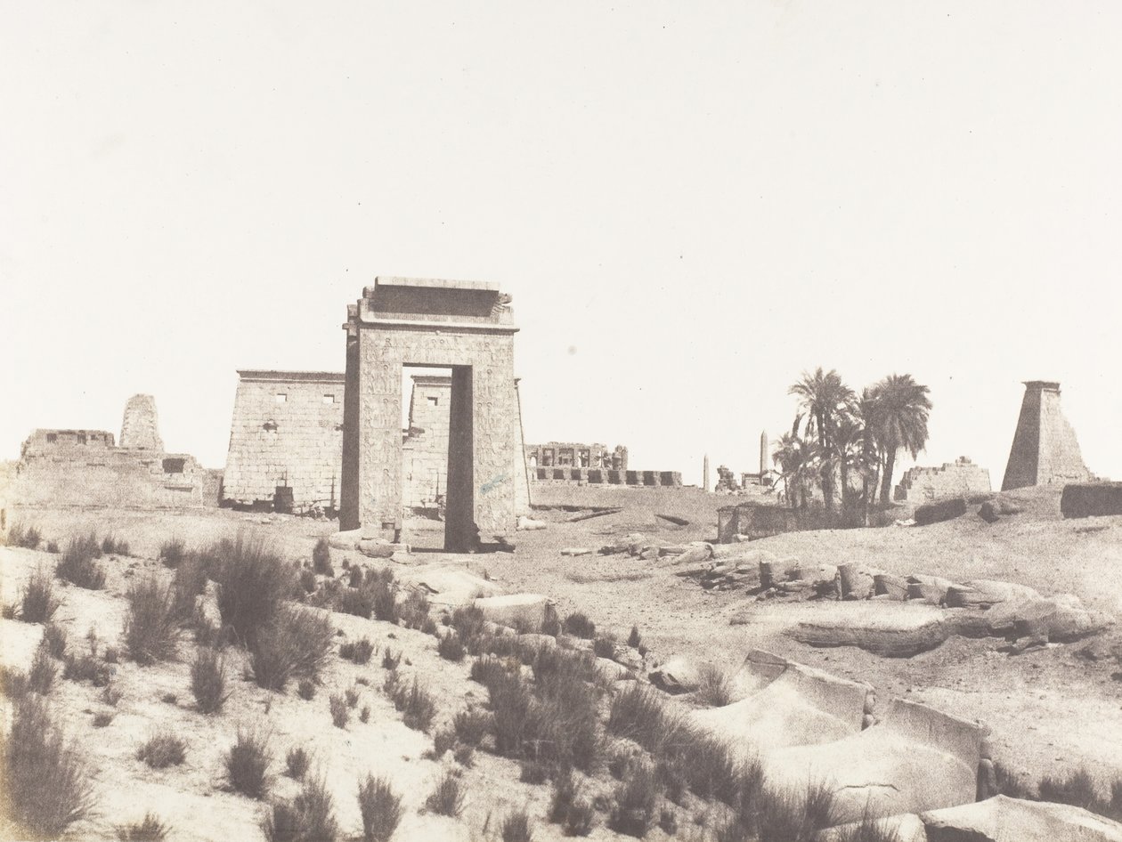 Karnak Thebe, Vue Générale des Ruines Prise du Point B, 1851-52, gedrukt 1853-54 door Félix Teynard