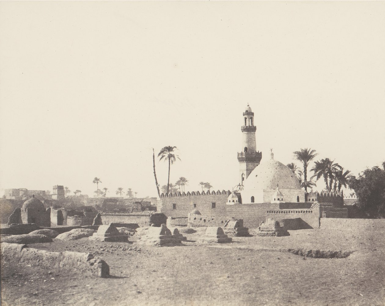 Souâdj, Moslim Begraafplaats en Graf van Mourâd-Bey, 1851-52, gedrukt 1853-54 door Félix Teynard
