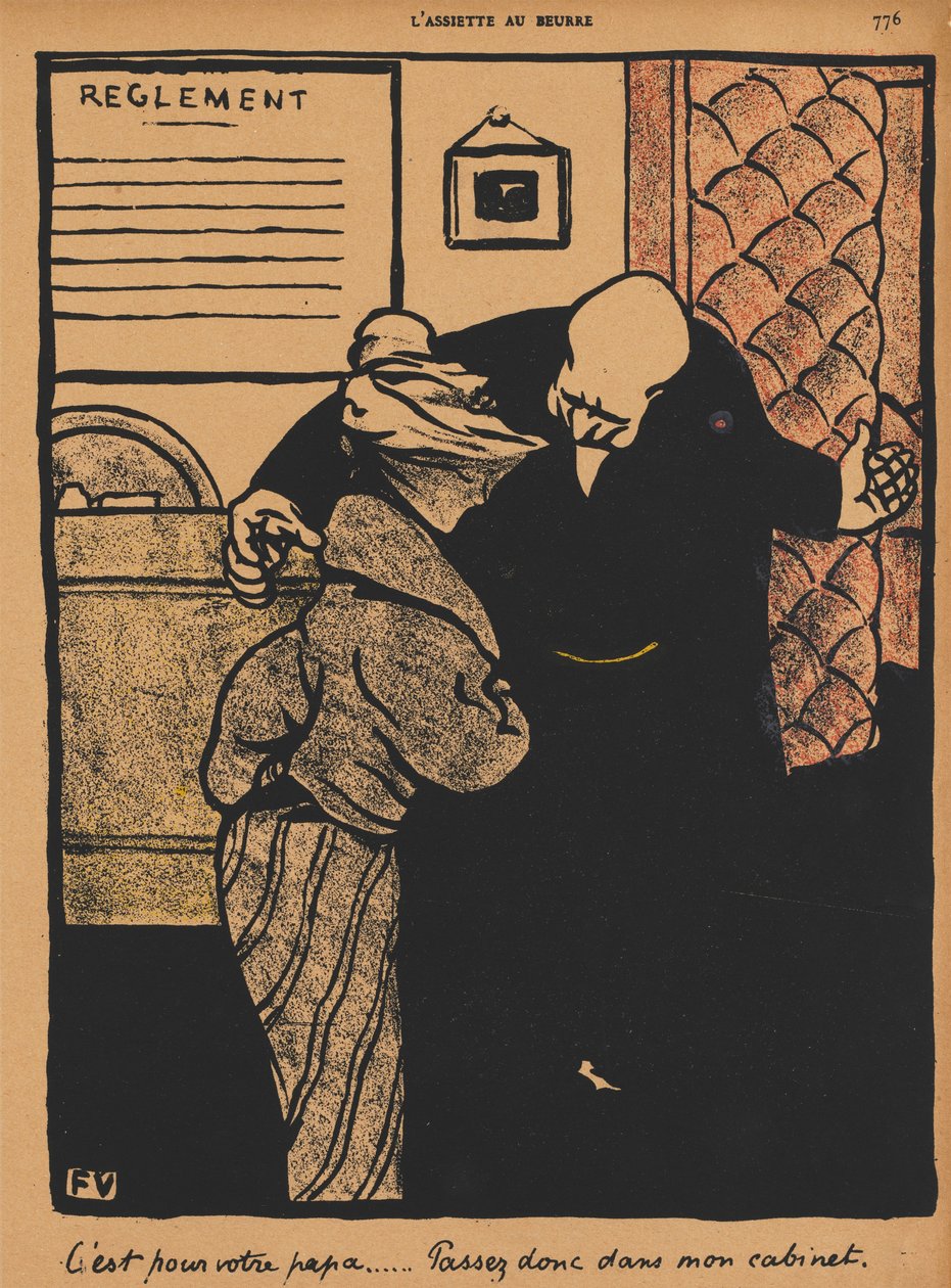 Misdrijven en Straffen XIX, 776: Het gaat over je vader door Félix Vallotton