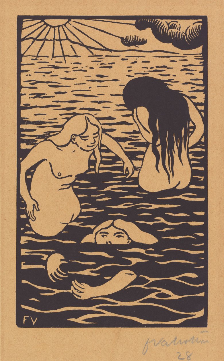 Drie Baders, 1894 door Félix Vallotton