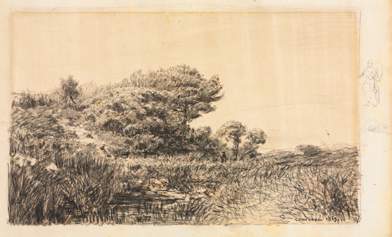 Rand van het moeras bij Couronne, 1863 door Félix Ziem