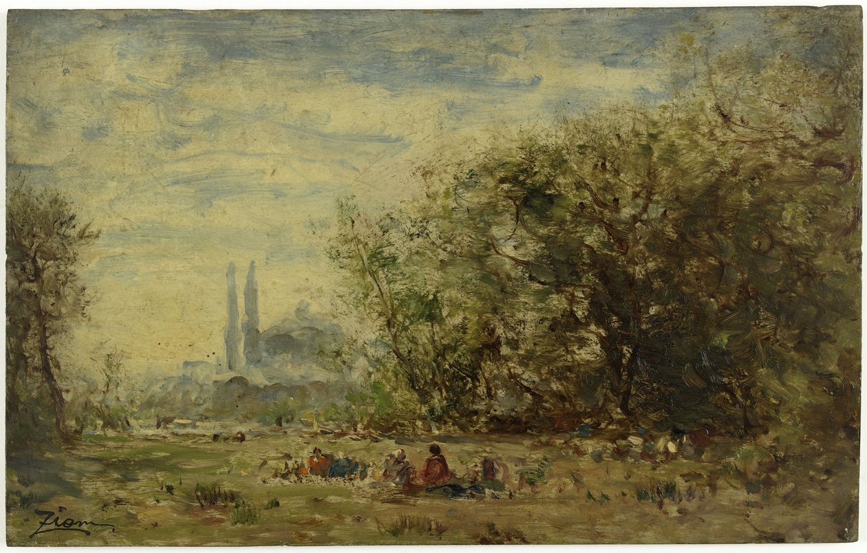Het zoete water van Azië, nabij Constantinopel, tussen 1880 en 1890 door Félix Ziem