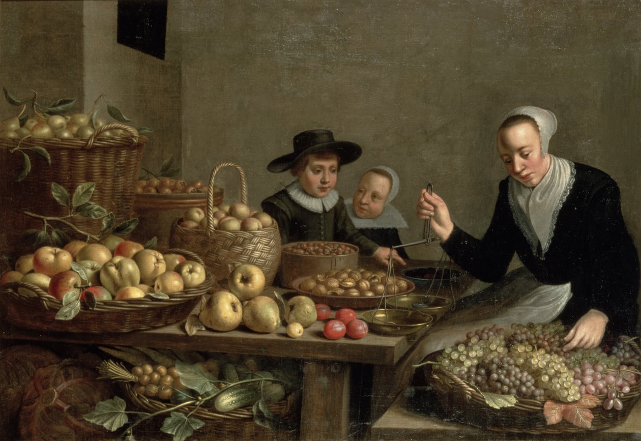Fruitkraam door Floris Gerritsz van Schooten