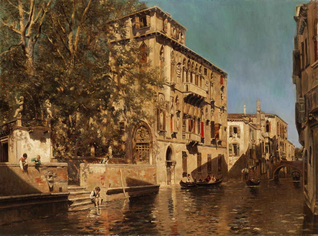 Paleis in Venetië door Follower of Martin Rico