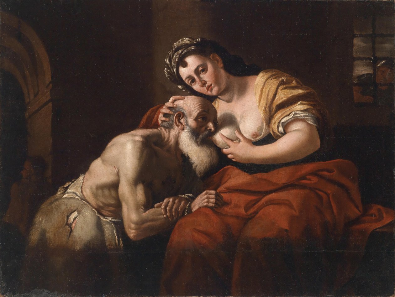 Caritas Romana door Follower of Mattia Preti