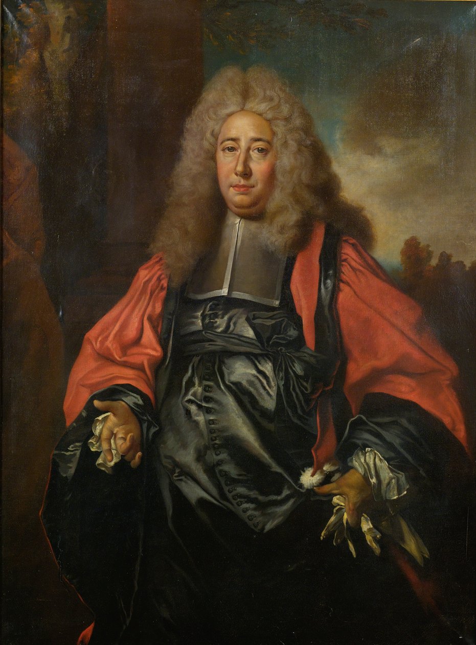 Portret van een Franse rechter door Follower of Nicolas de Largillière