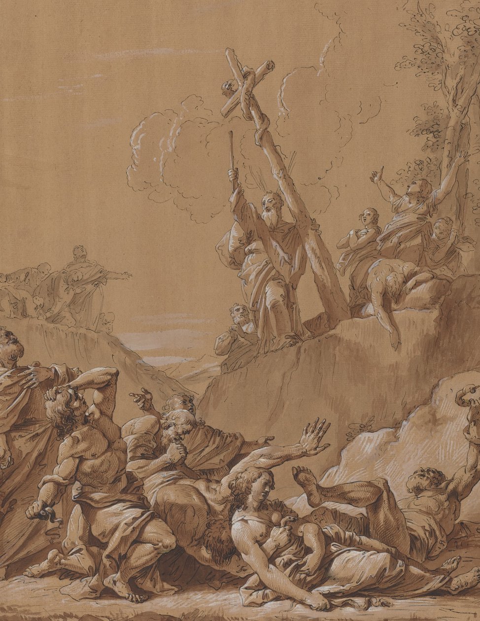 Mozes en de koperen slang door Follower of Francesco Fontebasso