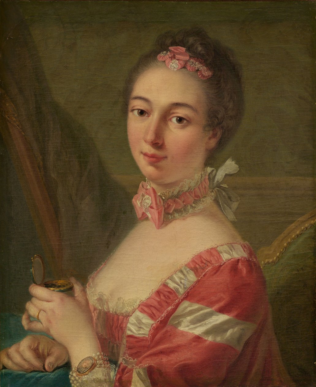 Portret van een Dame door Follower of Louis Michel Van Loo
