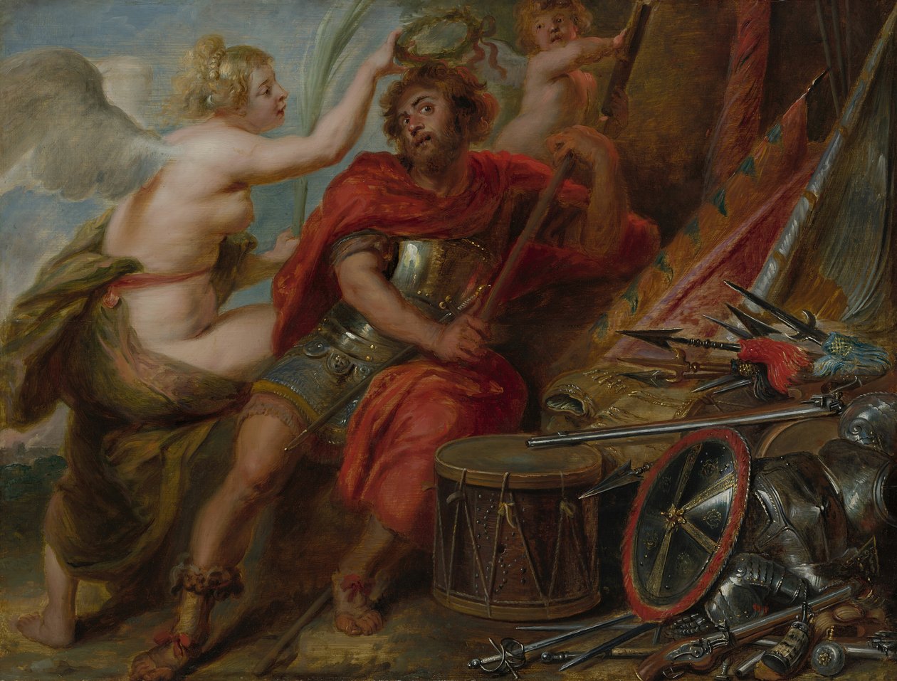 De apotheose van de held, 1630-40 door Follower of Peter Paul Rubens.