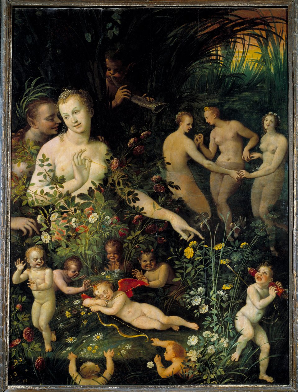 Allegorie, genaamd Allegorie van het water of Allegorie van de liefde door Fontainebleau School