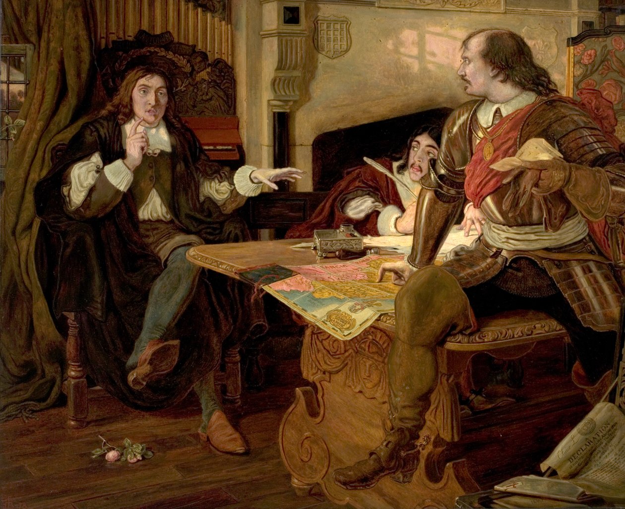 Cromwell beschermer van de Vaudois, 1877 door Ford Madox Brown