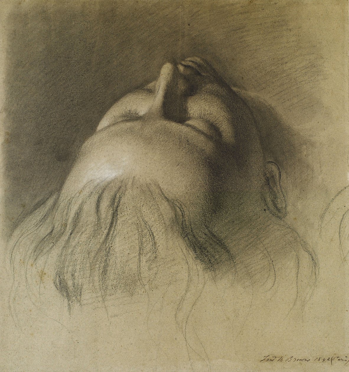 De slaap van Parisina door Ford Madox Brown