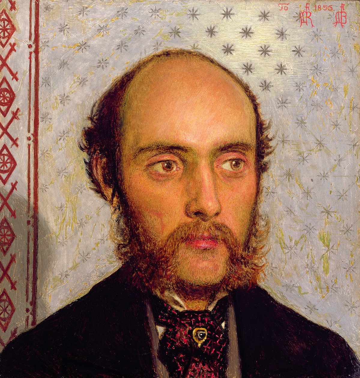 Portret van William Michael Rossetti (1829-1919) bij lamplicht, 1856 door Ford Madox Brown