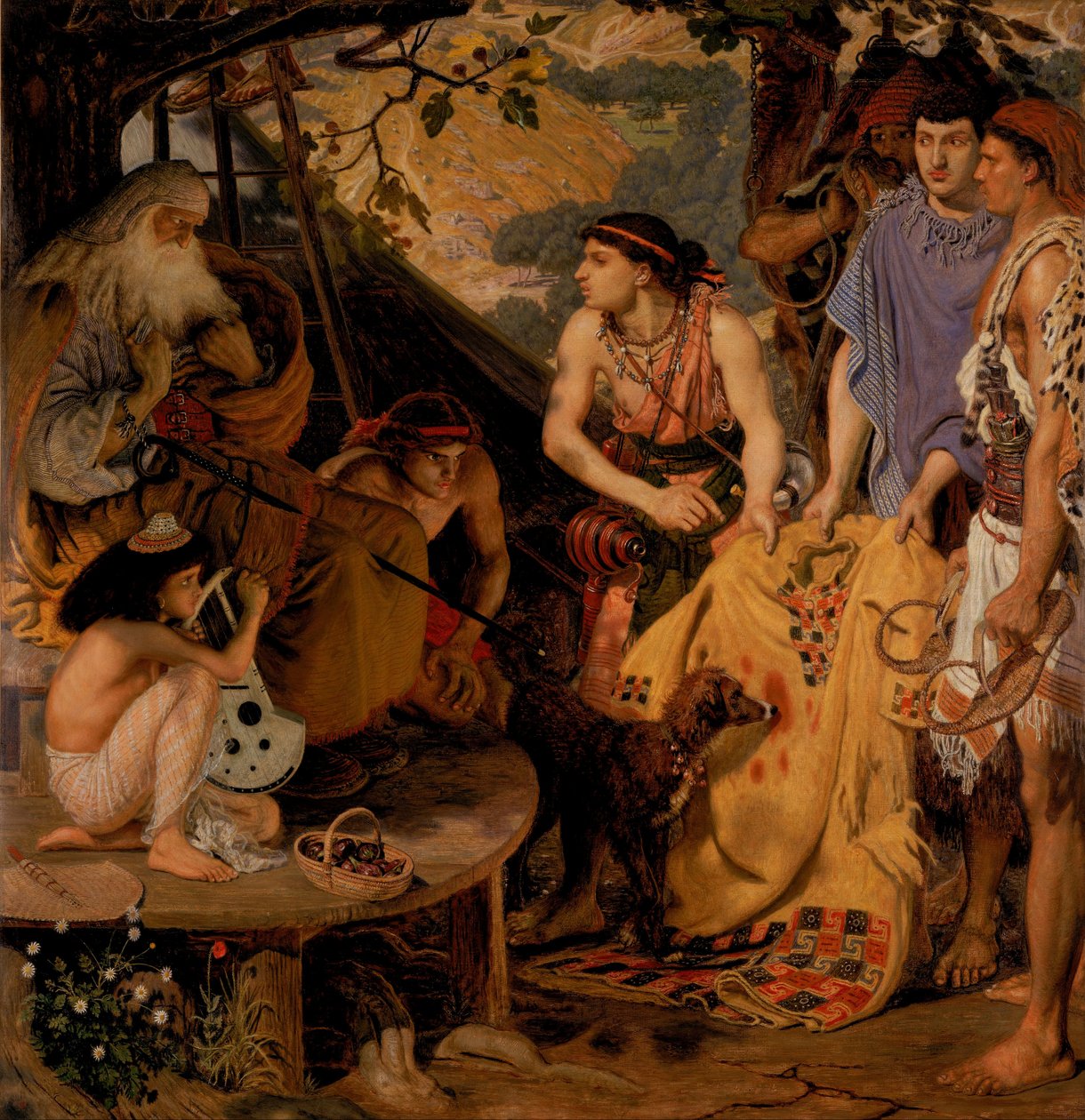 De jas van vele kleuren door Ford Madox Brown