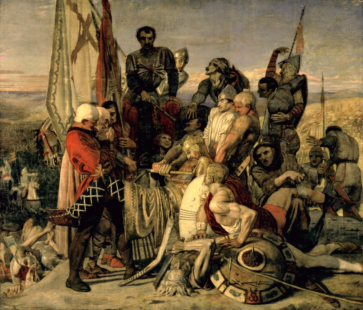 Het Lichaam van Harold voor Willem de Veroveraar Gebracht door Ford Madox Brown