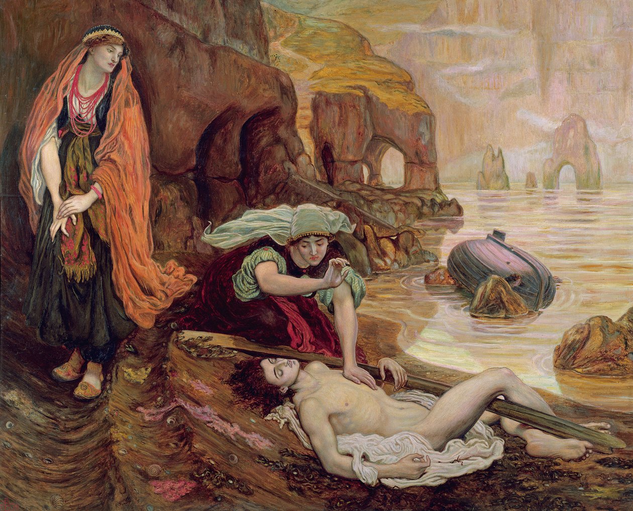 Het vinden van Don Juan door Haidee, 1878 door Ford Madox Brown
