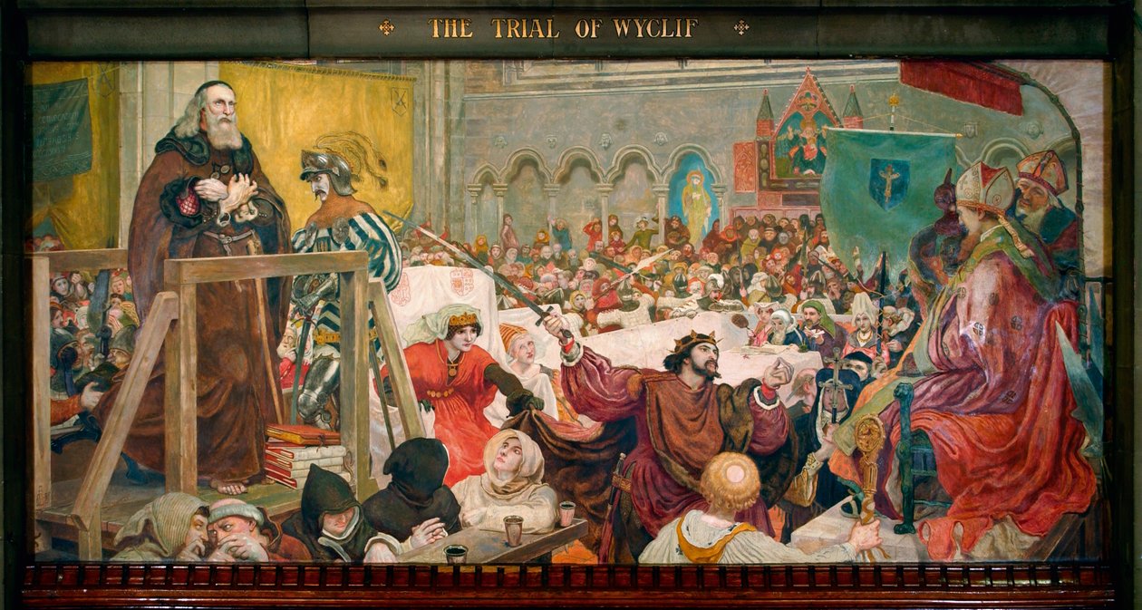 Het Proces van Wyclif door Ford Madox Brown