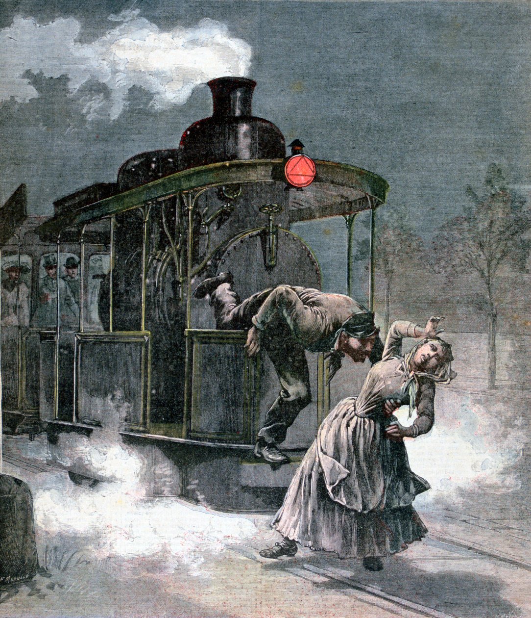 Ongeluk op de Marly-le-Roi spoorlijn, Frankrijk, 1891 door Fortuné Méaulle