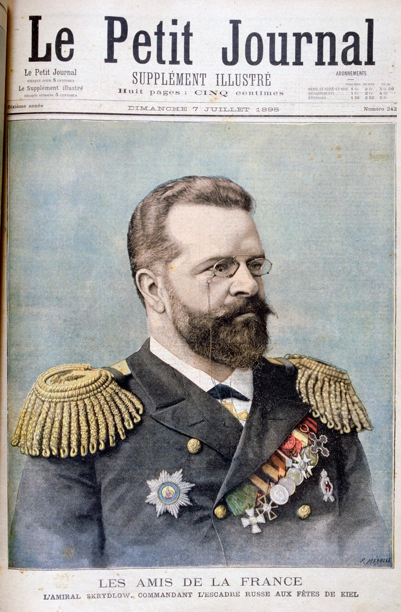 Admiraal Nikolai Skrydlov, Russische marineofficier, 1895 door Fortuné Méaulle