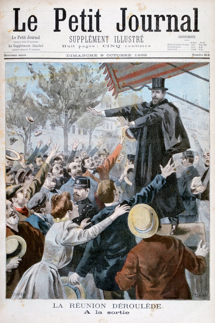 Paul Déroulède, Franse auteur en politicus, 1898 door Fortuné Méaulle