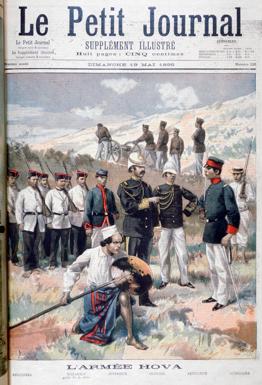 Het Hova-leger, Madagaskar, 1895 door Fortuné Méaulle