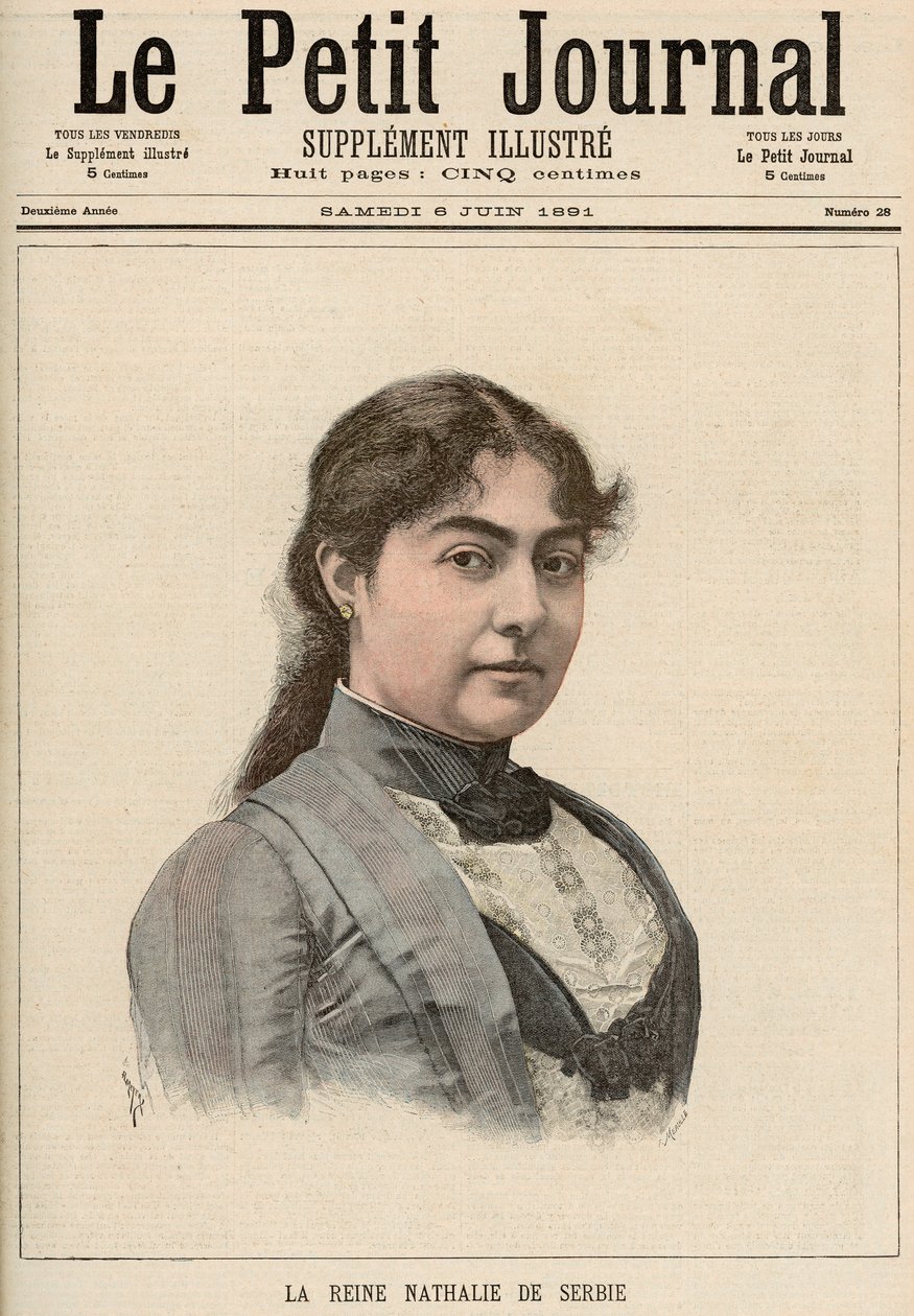 Koningin Natalija van Servië (1859-1941) uit 