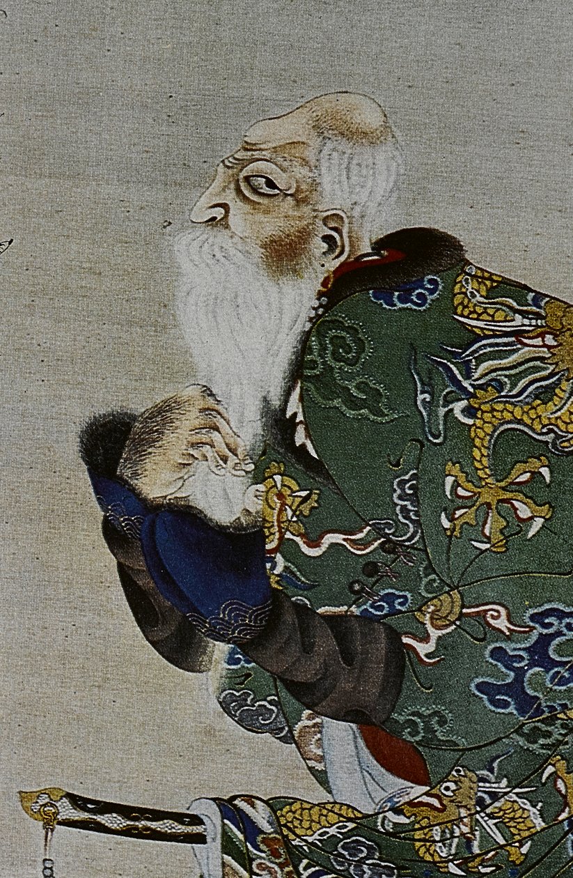 De grote leiders van de achttiende-eeuwse Ainu: Itokoi en Shinichi uit Akkeshi, Chosama uit Uraashibetsu en Shonko uit Noshappu, in het bijzonder, illustratie door Fosco Maraini