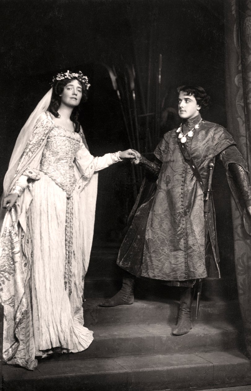 Dorothea Baird 1875-1933 en Harcourt Williams 1880-1957 in Paola en Francesca, 1907 door Foulsham and Banfield