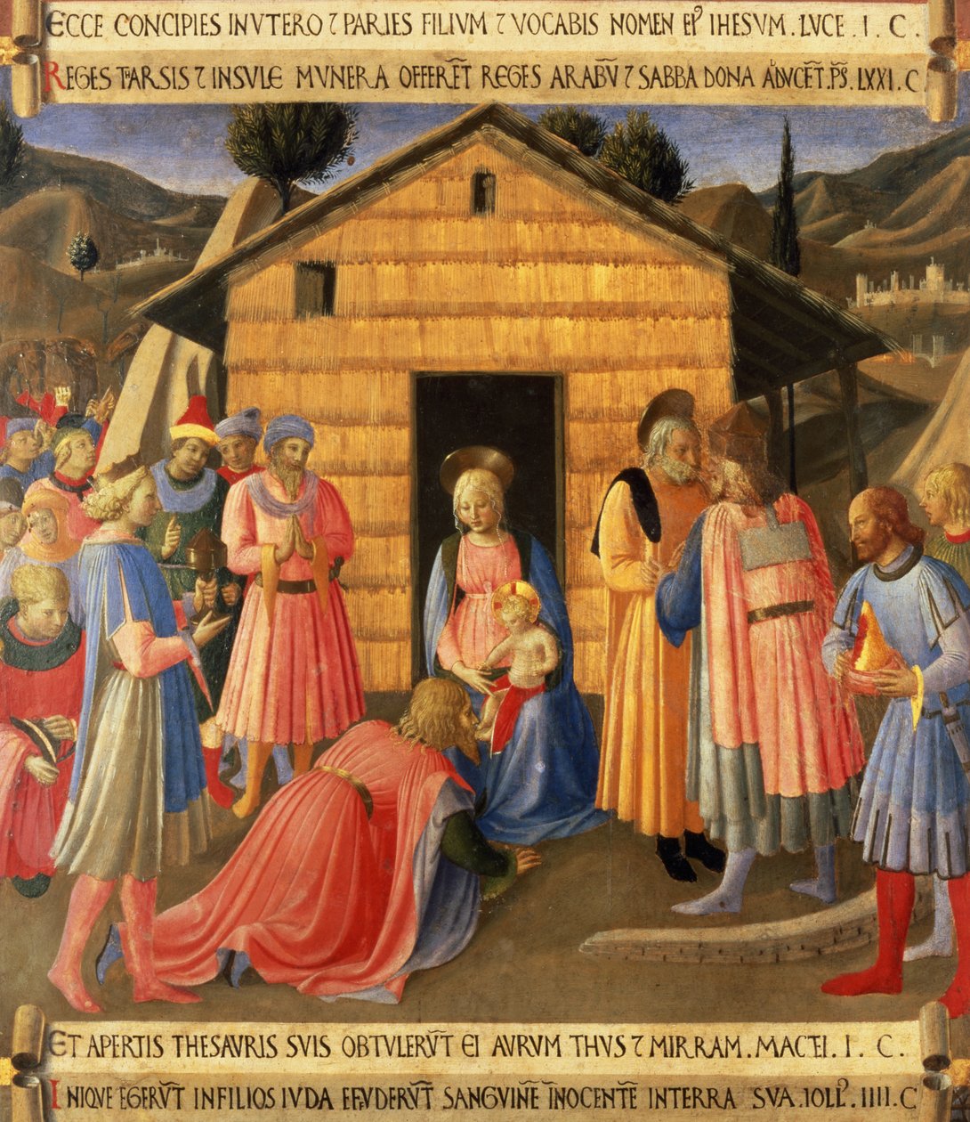 De Aanbidding der Wijzen (detail) door Fra Angelico
