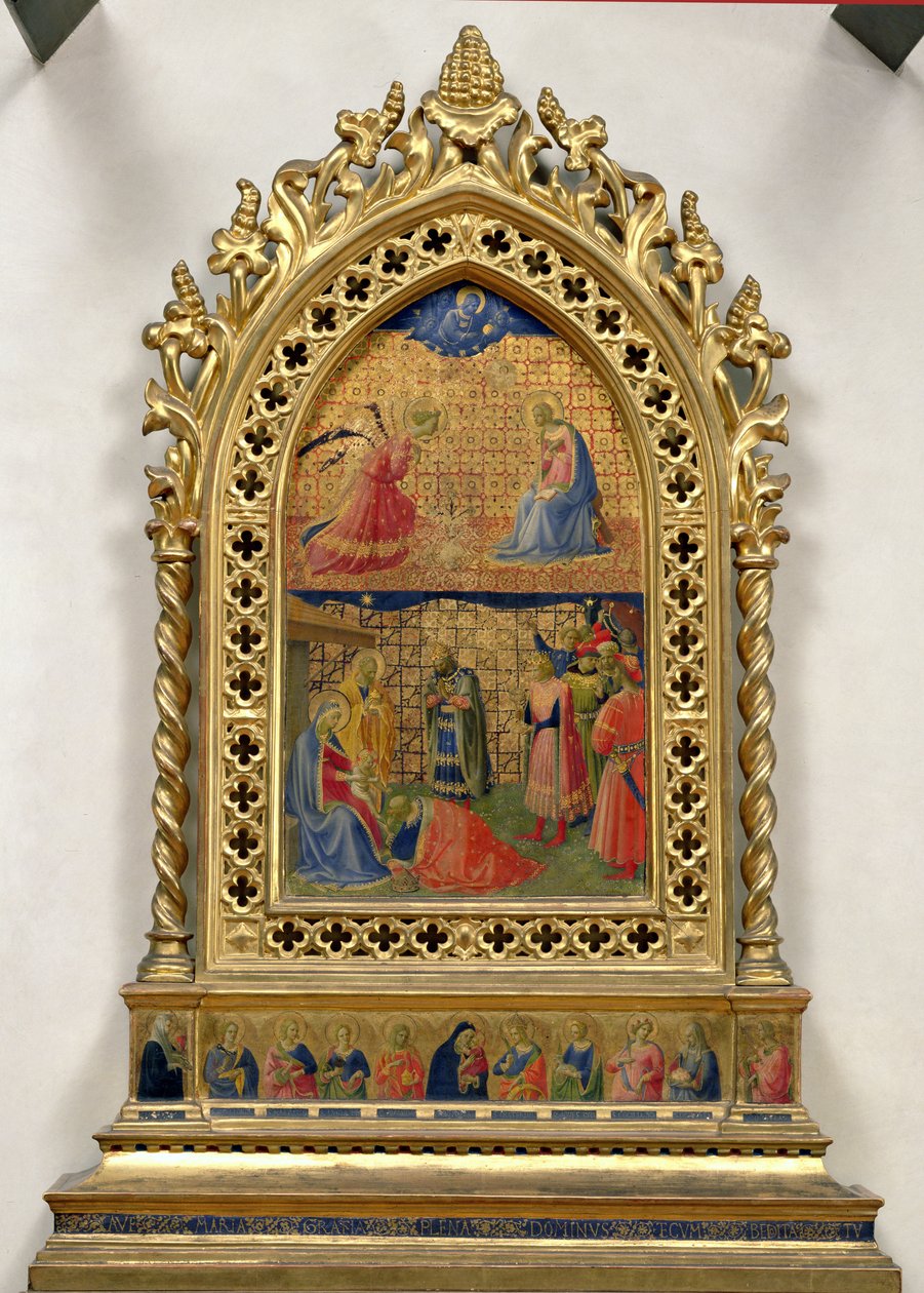De Aankondiging en de Aanbidding van de Wijzen door Fra Angelico