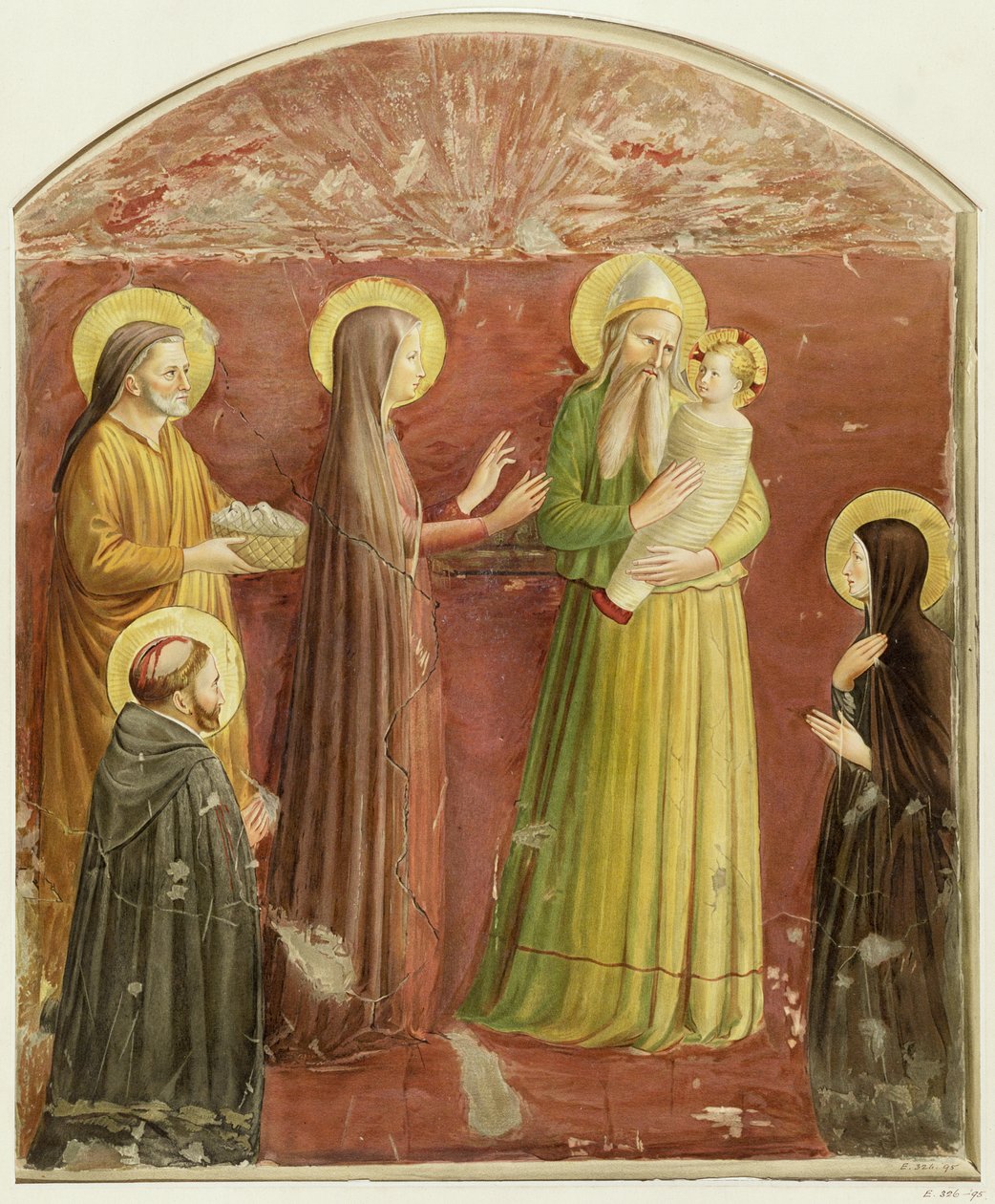 De presentatie in de tempel, uit een serie prenten gemaakt door de Arundel Society door Fra Angelico