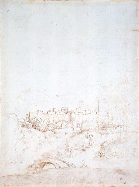 Een Italiaanse Heuvelstad (recto) door Fra Bartolomeo