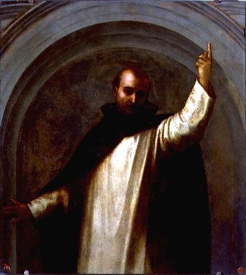 Portret van Sint Vincenzo Ferrari door Fra Bartolomeo