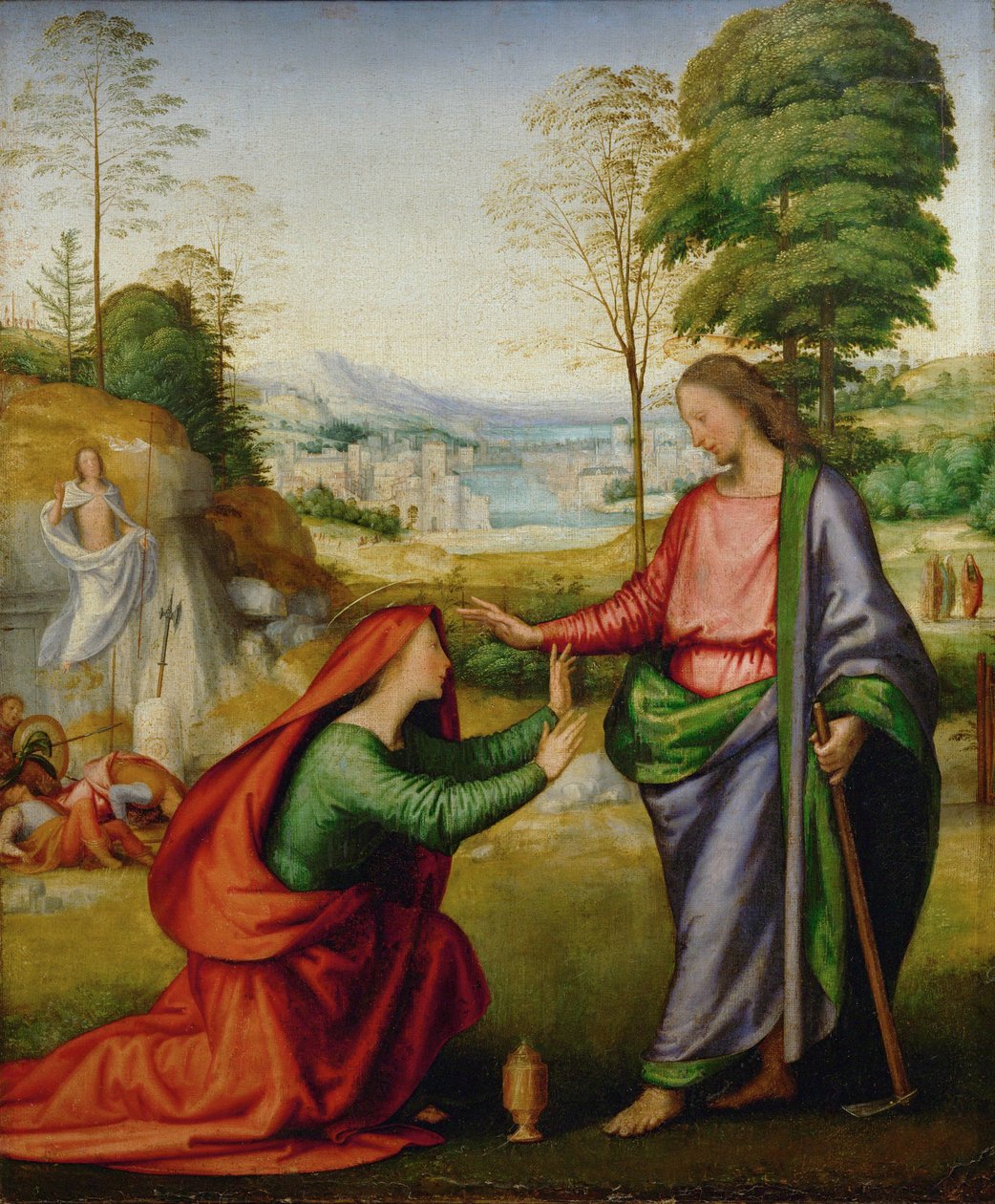 Noli me tangere - Heilige Maria Magdalena ontmoet Christus na zijn opstanding ... door Fra (1472 1517) Bartolomeo