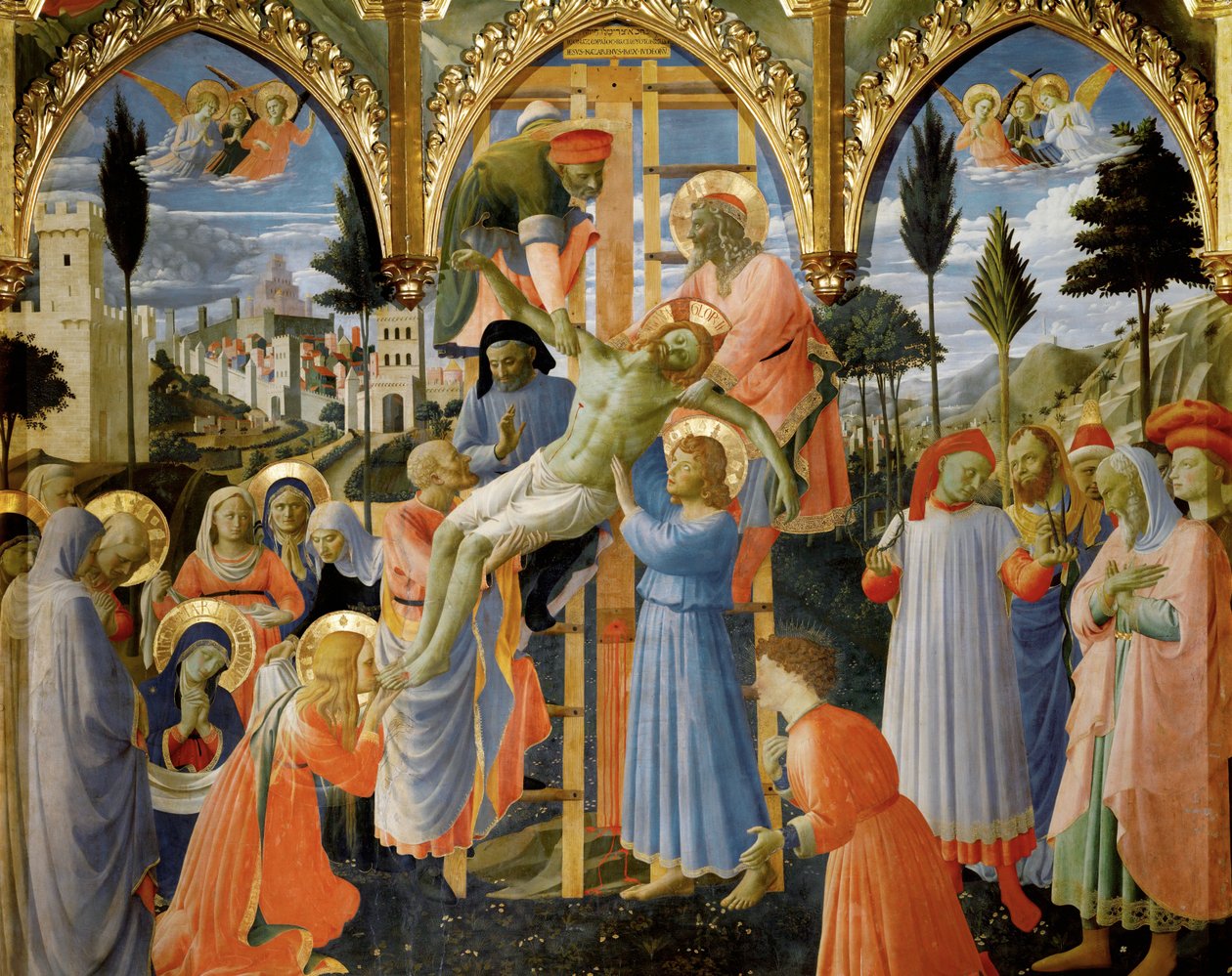 De Kruisafneming ... (tempera op hout) door Fra (c.1387-1455) Angelico