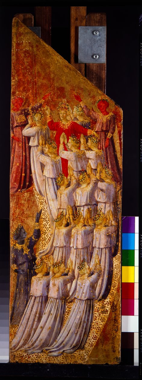 Twee panelen van het Laatste Oordeel met de Hemelvaart en de Neerdaling in de Hel door Fra (c.1387 1455) Angelico