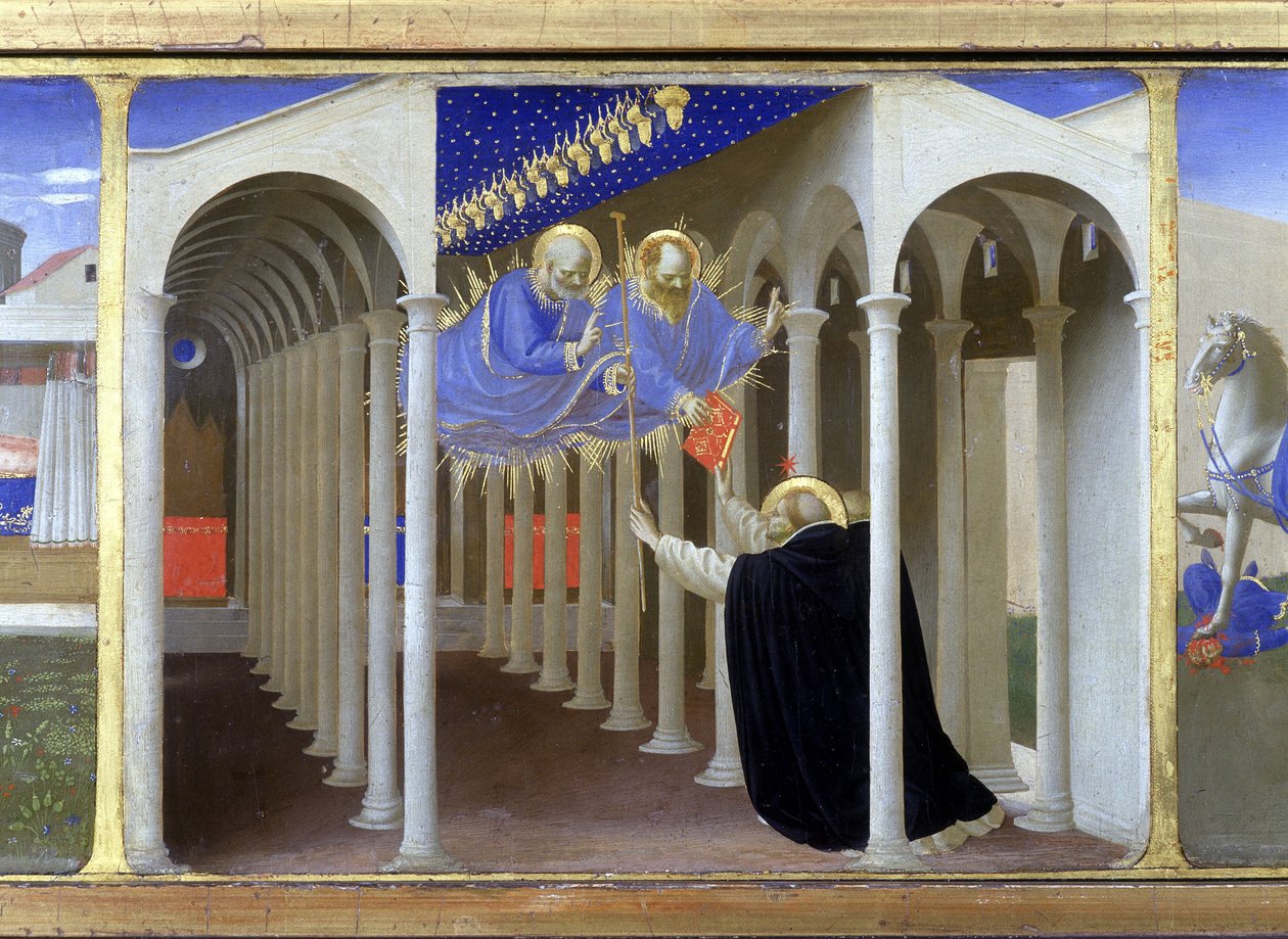 Verschijning van St. Petrus en St. Paulus in St. Dominica door Fra  Angelico