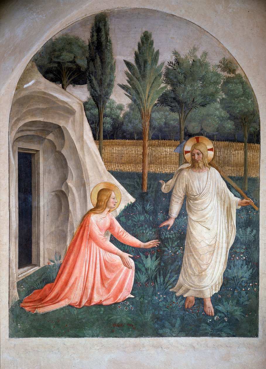 Noli me tangere Sint Maria Magdalena en de verrezen Christus door Fra  Angelico