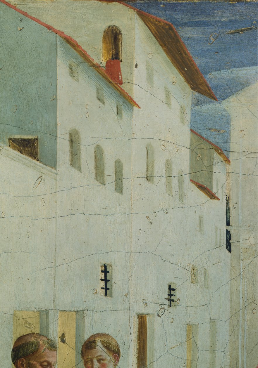 De Begrafenis van de Heiligen Cosmas en Damian, predella schilderijen die het verhaal van Sint Cosmas en Sint Damian van het San Marco Altaarstuk uitbeelden, ca. 1443, door Giovanni da Fiesole bekend als Fra Angelico door Fra (c.1387 1455) Angelico