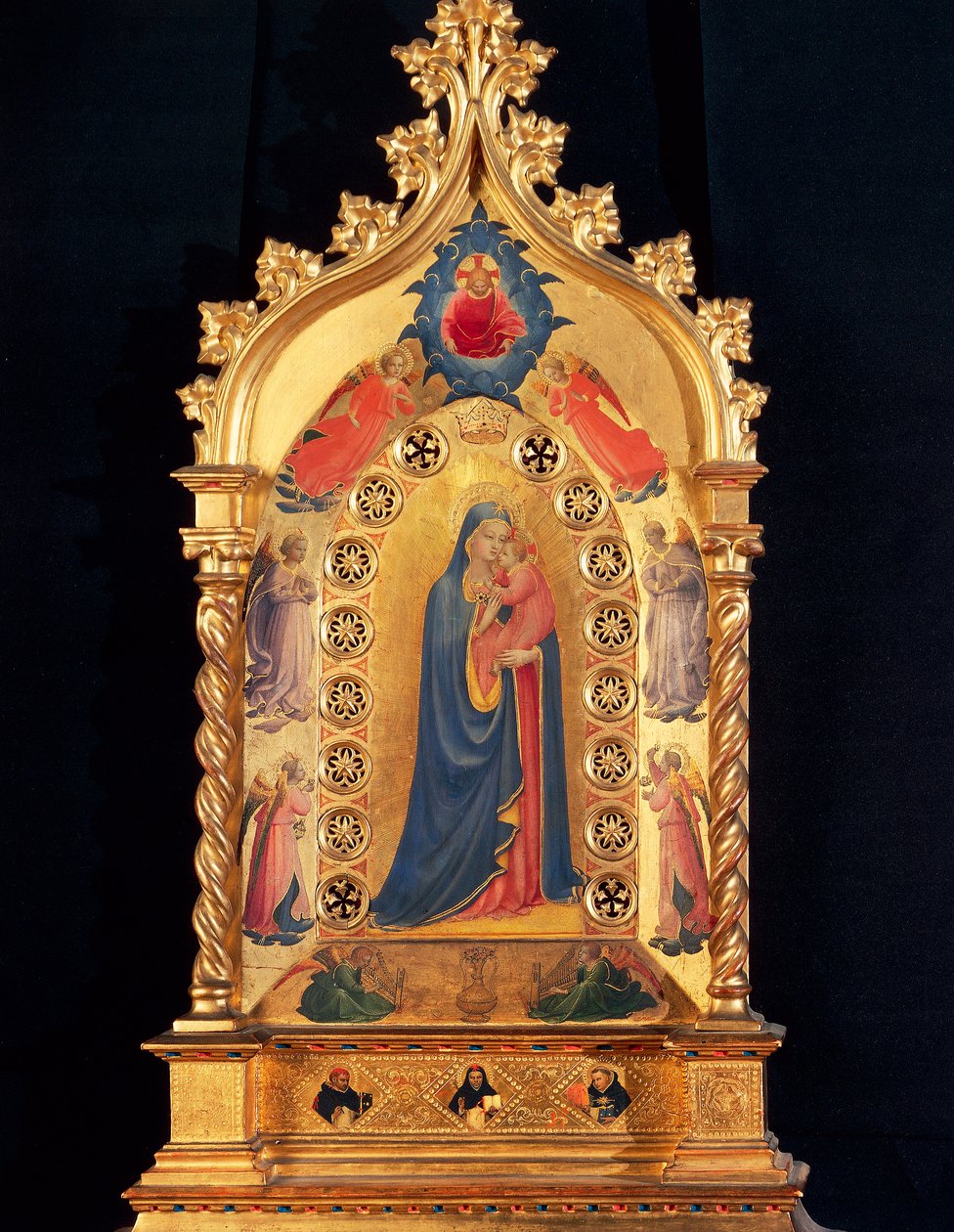 De Maagd heeft het reliekschrijn door Fra  Angelico