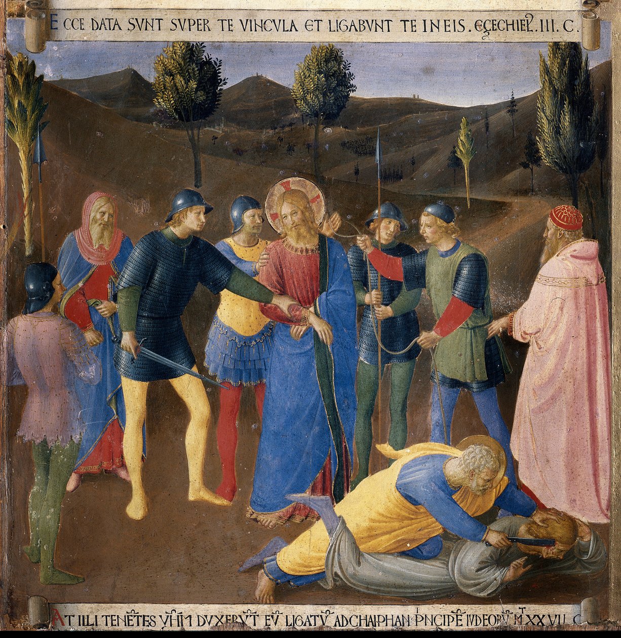 De arrestatie van Jezus door Fra  Angelico