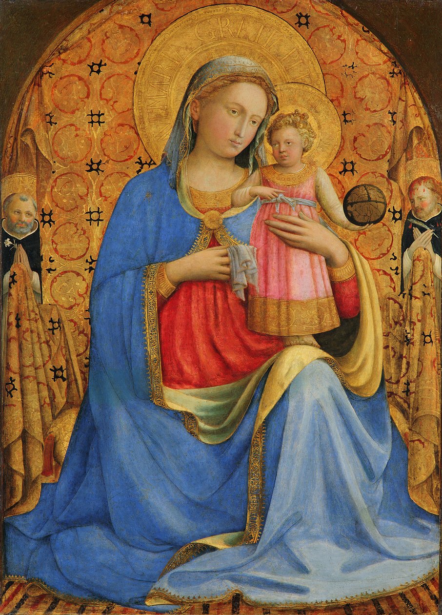 Maria met het Kind en heiligen door Fra Angelico