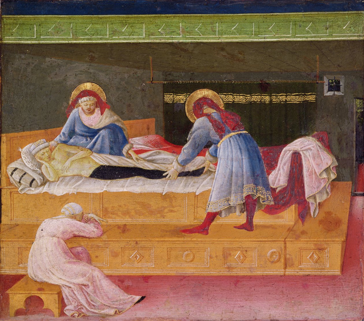 Heiligen Cosmas en Damian Genezen Justinus, 1445 door Fra Angelico
