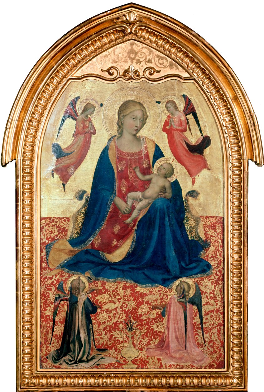 Maagd en Kind met Engelen, c1425 door Fra Angelico