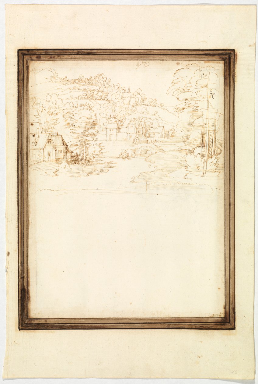 Noordelijk dorp door Fra Bartolomeo