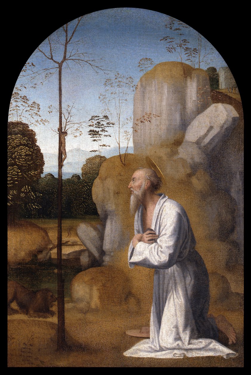 De boetvaardige heilige Hiëronymus door Fra Bartolommeo