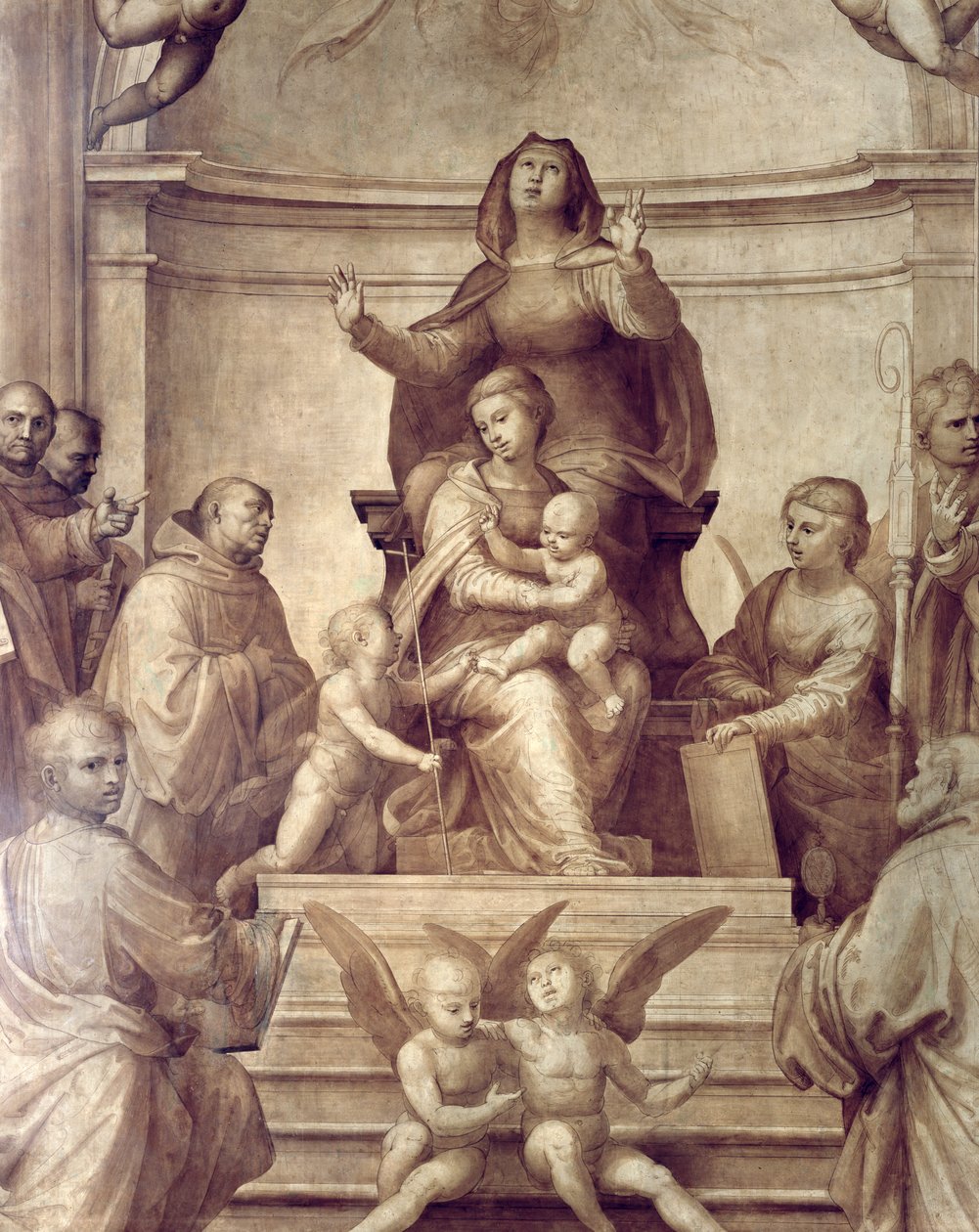Het Grote Raad Altaarstuk (detail) door Fra Bartolommeo