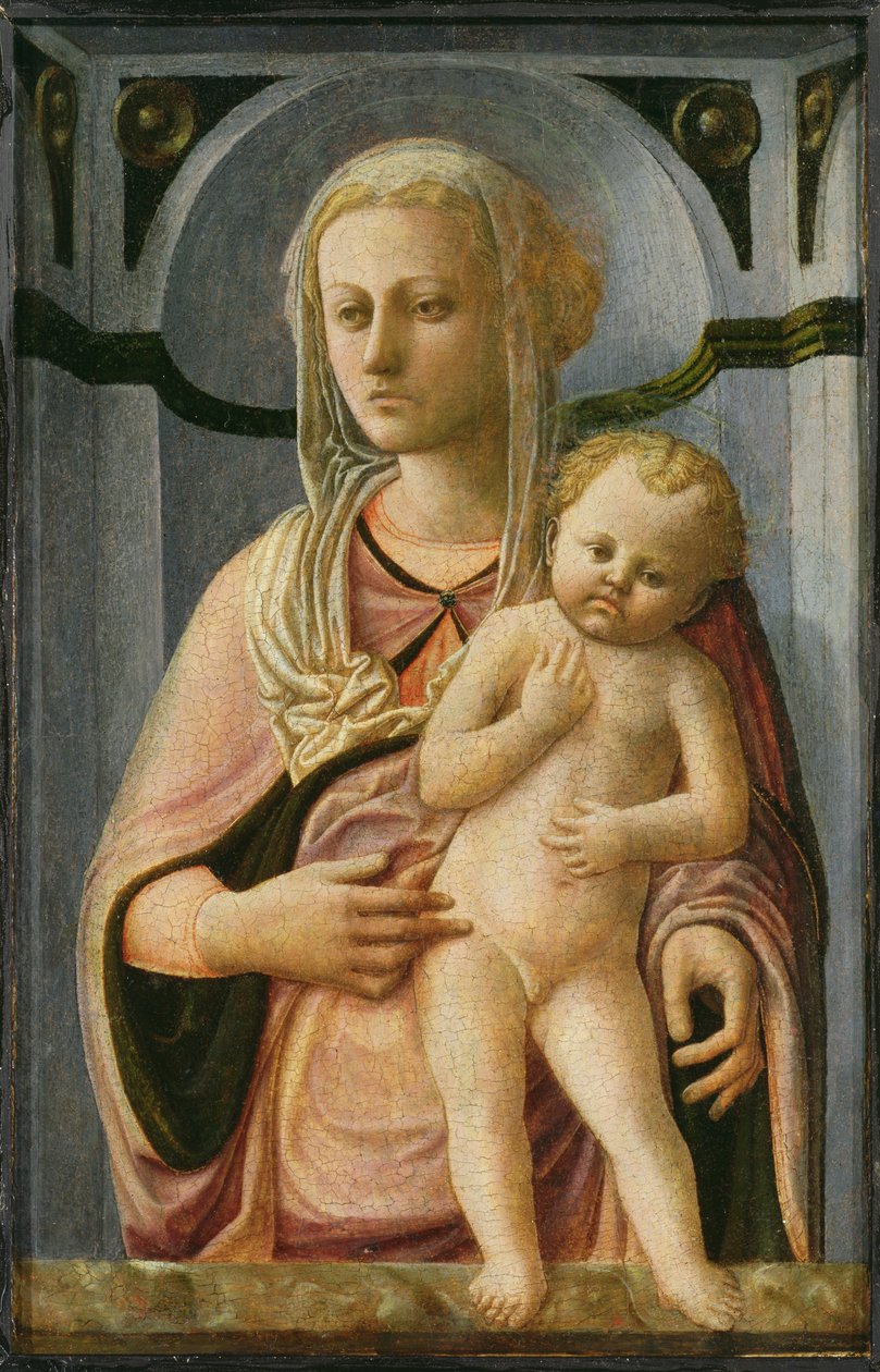 Madonna en Kind (detail) door Fra Filippo Lippi