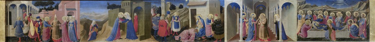 Predella van het Altaarstuk De Aankondiging, ca. 1433-1434 door Fra Giovanni Angelico da Fiesole